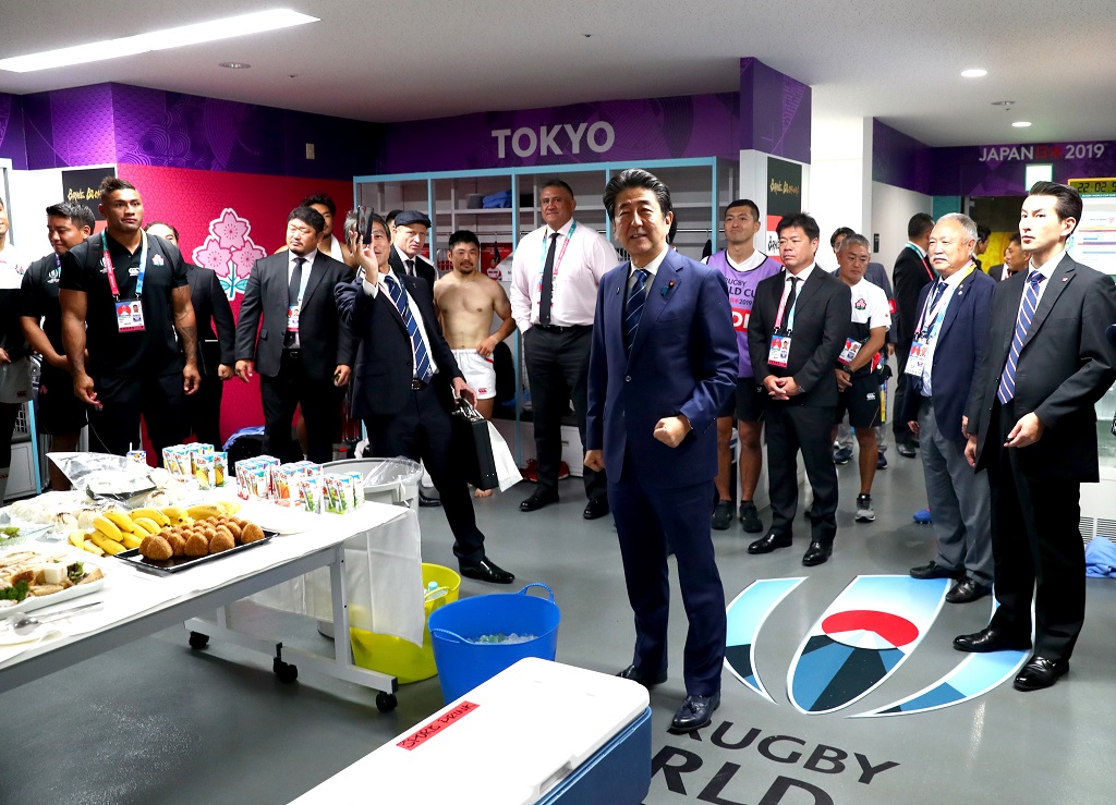 安倍総理もラグビー日本代表を激励　リーチ主将「盛り上がりをすごく感じる」