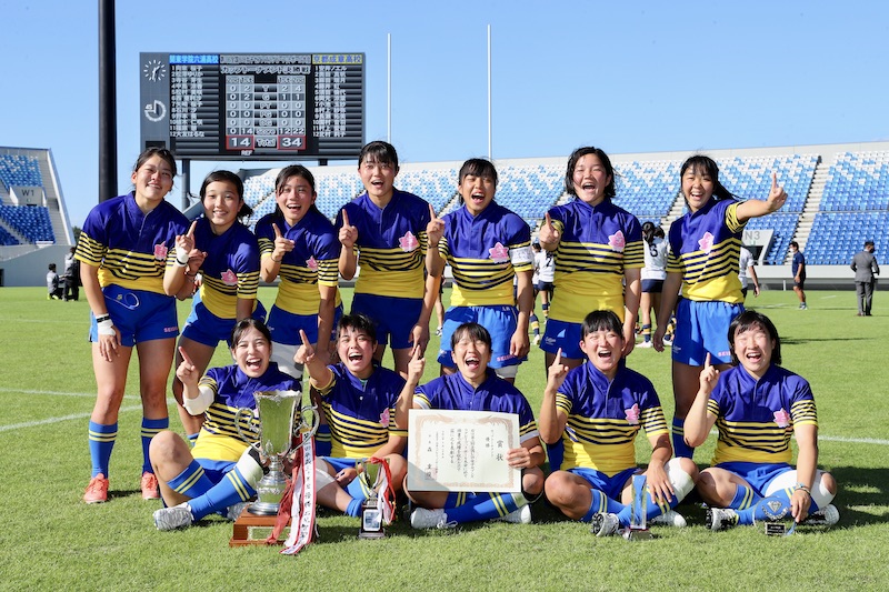 創部3年目で頂点。京都成章、全国U18女子セブンズで躍動 - ラグビーリ 