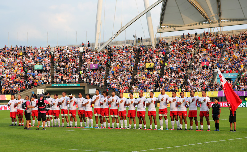 ワールドカップ時はありがとう。熊本県ラグビー協会もトンガ支援の募金活動