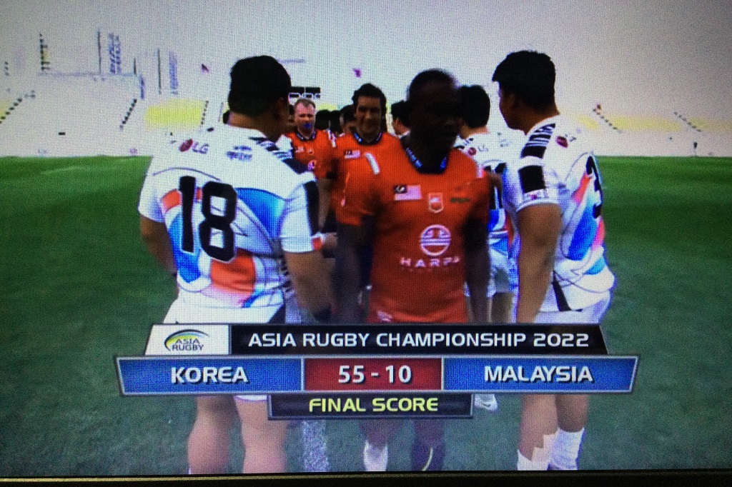 韓国がアジアチャンピオンシップ初戦を8トライ圧勝で飾る。マレーシア相手に55－10