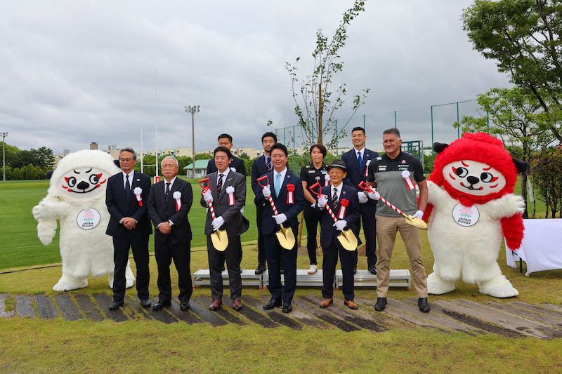 日本ラグビーの強化拠点、『JAPAN BASE』の開所式にジョセフHCらが出席。