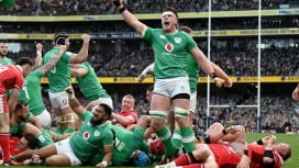 欧州連覇狙うアイルランドが3連勝　地元でウェールズを圧倒