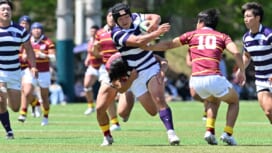 【大学ラグビー定期戦】フレッシュ布陣の明治がトライ数6対4で同志社に勝利。