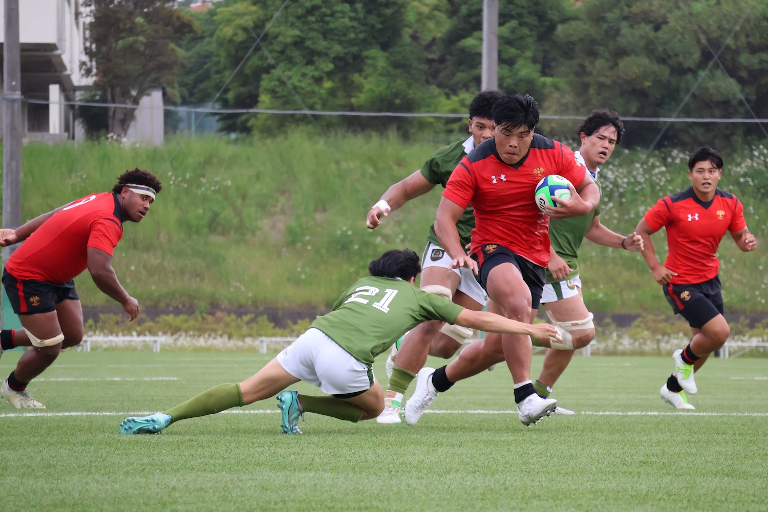 【関東大学春季交流大会】帝京大が15トライで圧倒。大東文化大に完封勝利