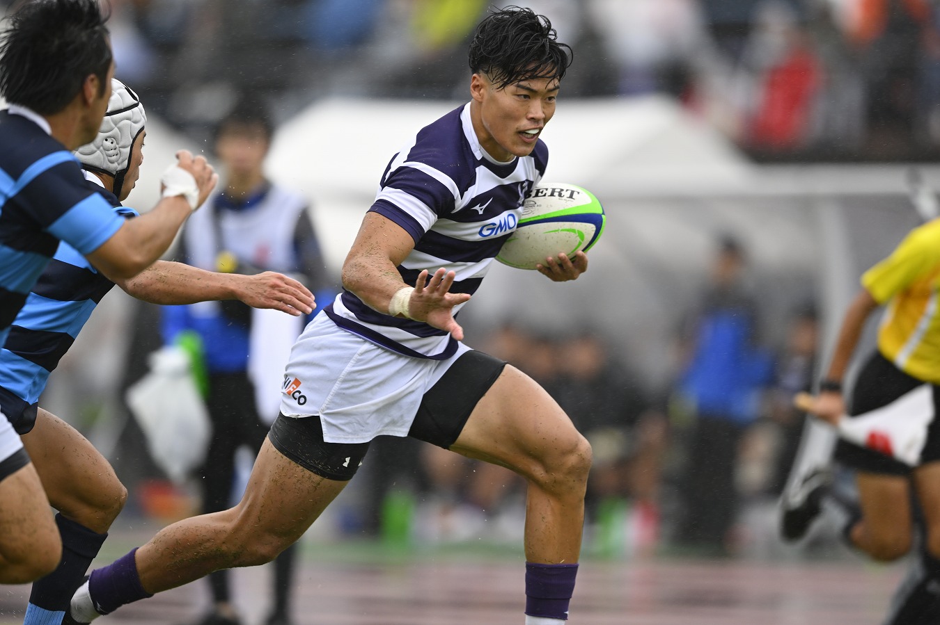 【関東大学対抗戦】明大が雨中戦を制す。日体大は一時5点差まで詰めるも3敗目。