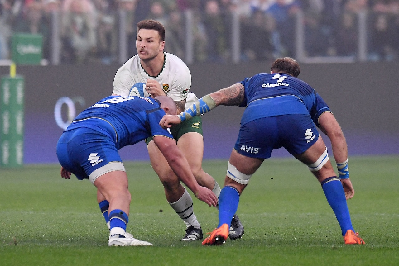 南アフリカ代表スプリングボクス、前半11分に退場者出すも強力布陣のカバーでイタリアに快勝。