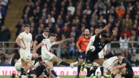 イングランド代表がNZ代表オールブラックスに6年ぶり勝利。DG2本成功のジョージ・フ..