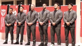 横浜キヤノンイーグルスが「出陣式」開催。レオン・マクドナルド新HC「ファンの皆が光栄に思…