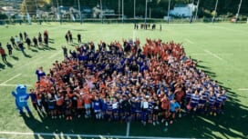 清水建設江東ブルーシャークスが年少〜小学生の子どもたちの大会「ブルーシャークスCUP 2025」開催！　総勢1000人規模で賑わう