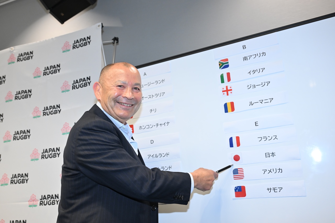 【日本代表】RWC2027プール組分け抽選後にエディー・ジョーンズHCが所感。2年後の目標キャップ数は600。「最高の“準備”でW杯に入る」