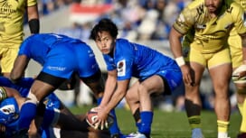 萩原周［埼玉パナソニックワイルドナイツ／SH］が逆転トライを演出。意識したゲームの「テンポ」