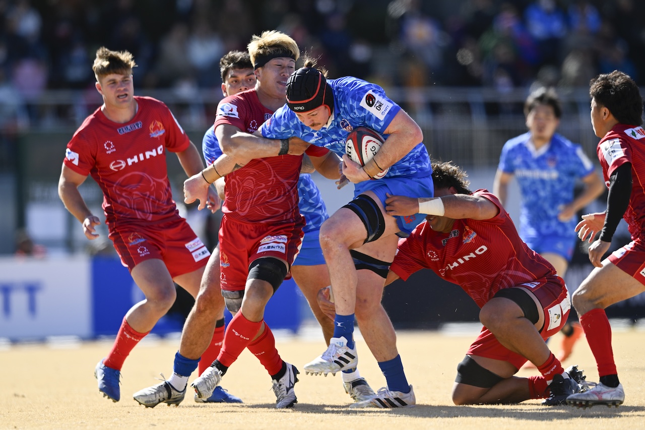 金髪で事務作業も。明大日本一を知る朝長駿、レッドドルフィンズを「前に進める」。