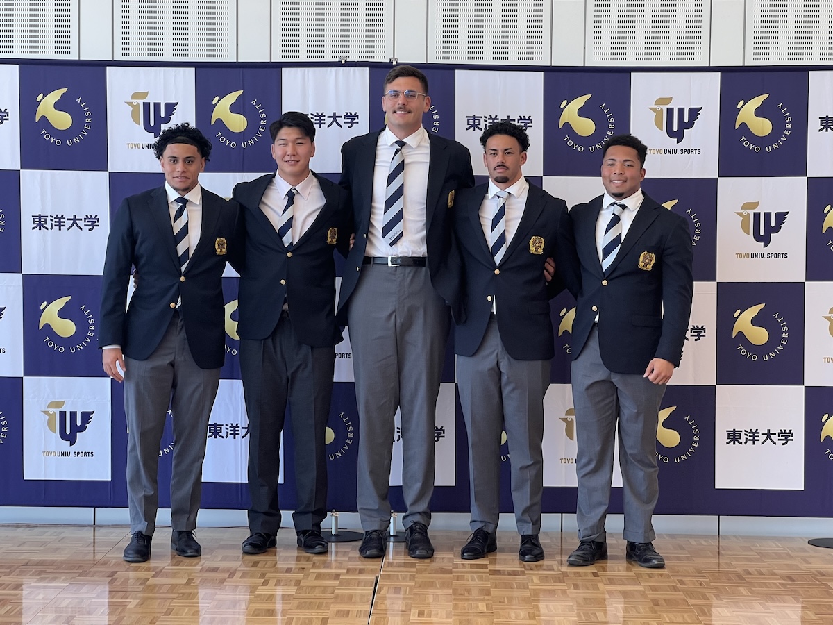 次のステージで、さらなる挑戦を。東洋大が今季リーグワン加入選手の記者会見を開催。