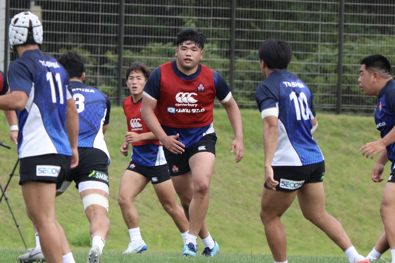 ジュニアワールドチャンピオンシップ遠征前のU20日本代表が練習公開。“唯一のプロ”本山佳龍［静岡BR］はスクラムと守備に集中