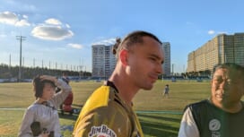 ジェームス・ロウが日本のサンゴリアスで初の実戦。「ここにいることにわくわく」