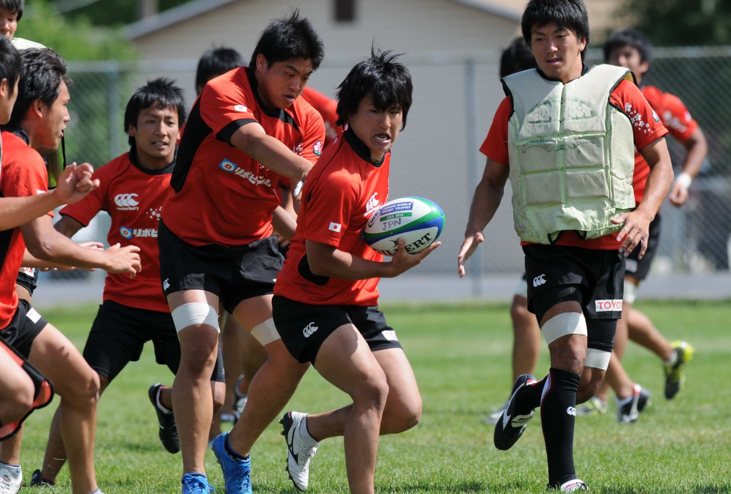 JWRT決勝前練習。U20日本代表はアタック、ディフェンスの連係確認。準備は整った（撮影：直江光信）