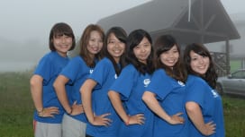 国際基督教大学（ICU）ラグビー部の女子マネージャーたち（撮影：Hiroaki. UEN…