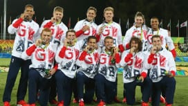 チームGB、イギリス代表はリオで銀メダル。激闘を終え、笑顔の選手たち（C）Getty I…