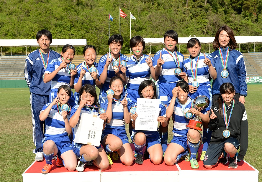 サニックスワールドユース女子セブンズで初優勝した追手門学院高校（撮影：Hiroaki.UENO）