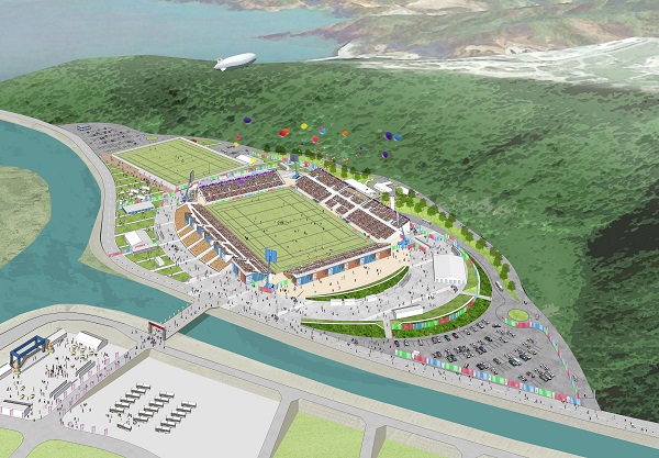 ラグビーW杯会場となる釜石の新設スタジアム、今夏8月19日オープン！
